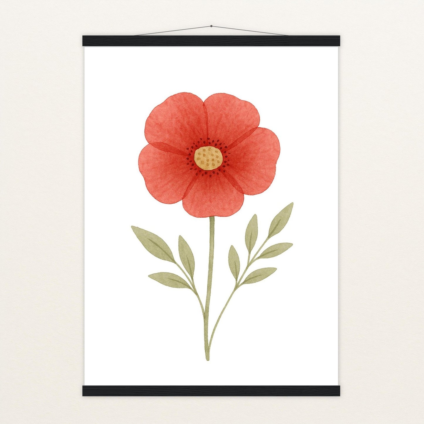 Mohnblume Poster mit Leisten von tinylearner