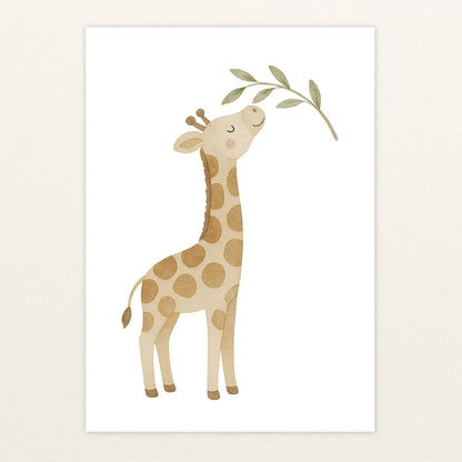 Greta die Giraffe - Motiv: "Blätter" Poster von tinylearner