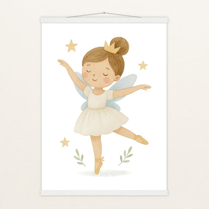 Fina die Fee - Motiv: "Ballett" Poster mit Leisten von tinylearner