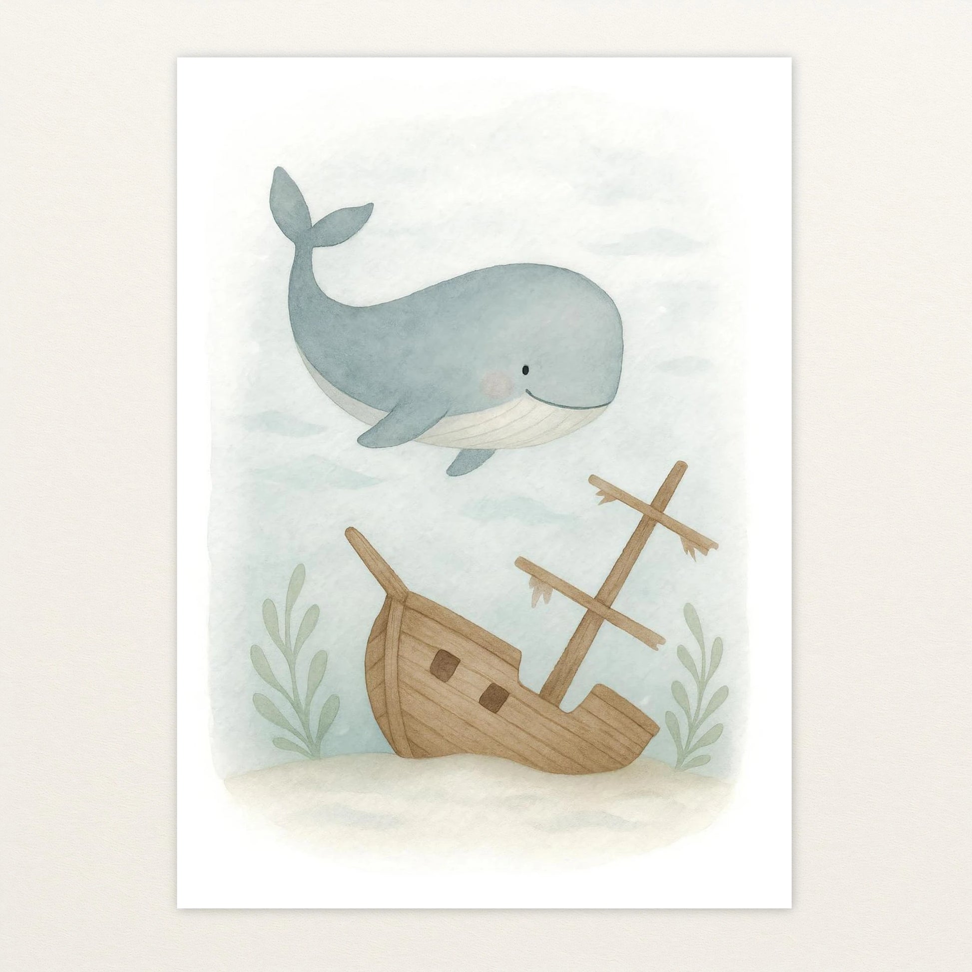 Willi der Wal - Motiv: "Schiffswrack" Poster von tinylearner