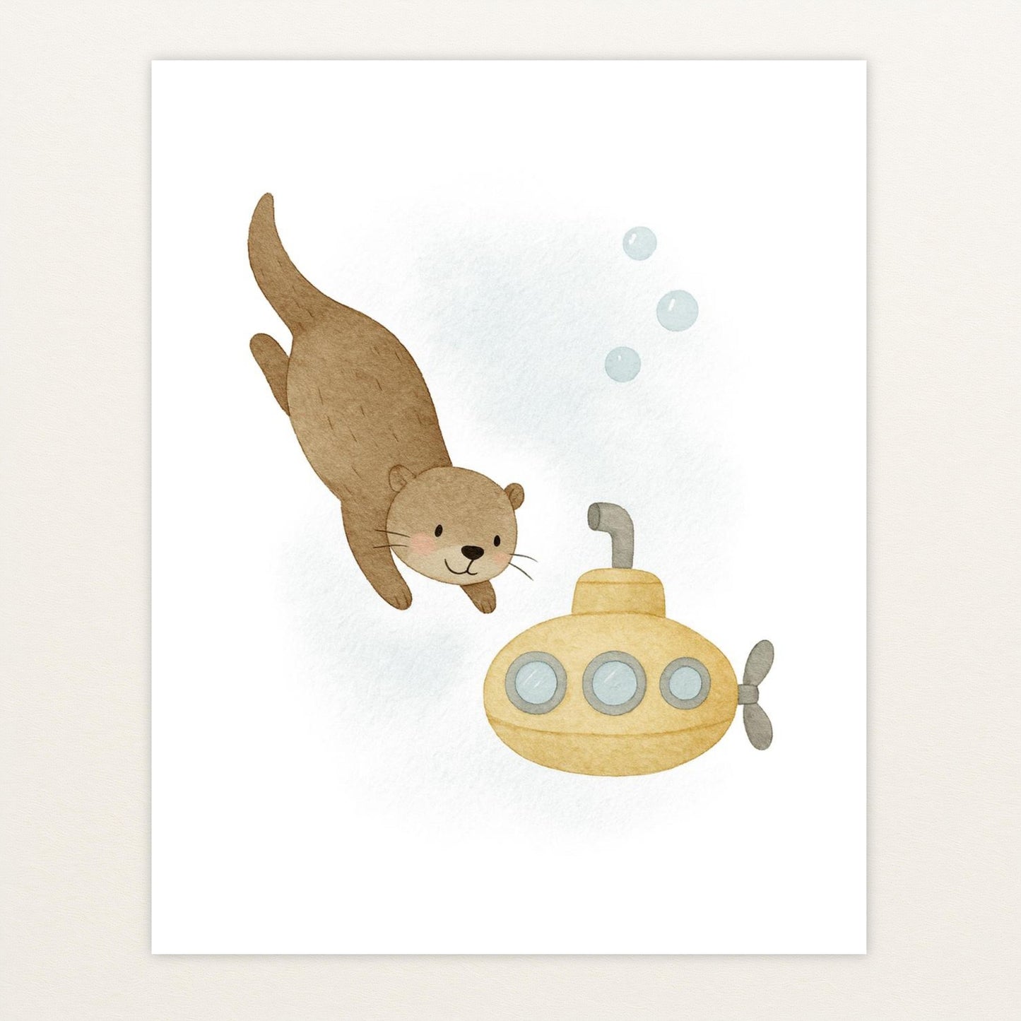 Otti der Otter - Motiv: "U-Boot" Poster von tinylearner