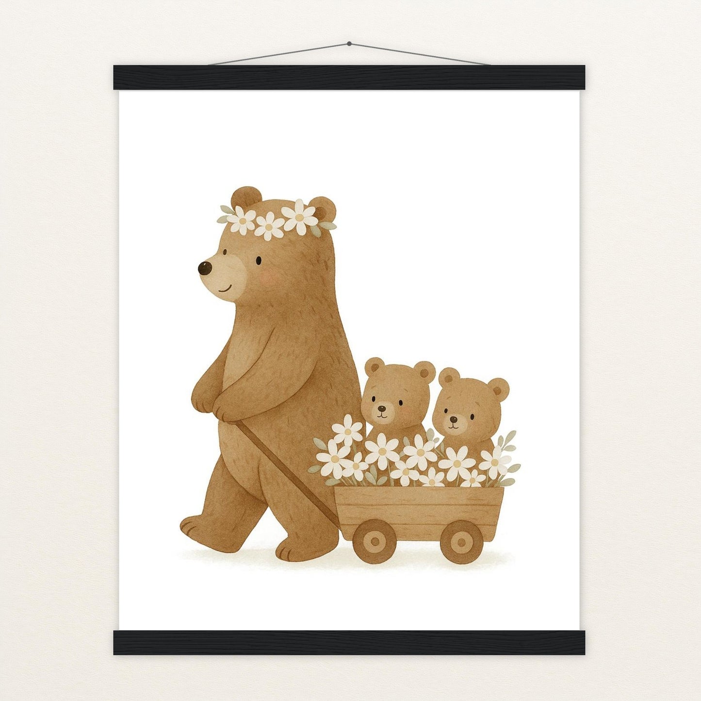 Balu der Bär - Motiv: "Bollerwagen" Poster mit Leisten von tinylearner