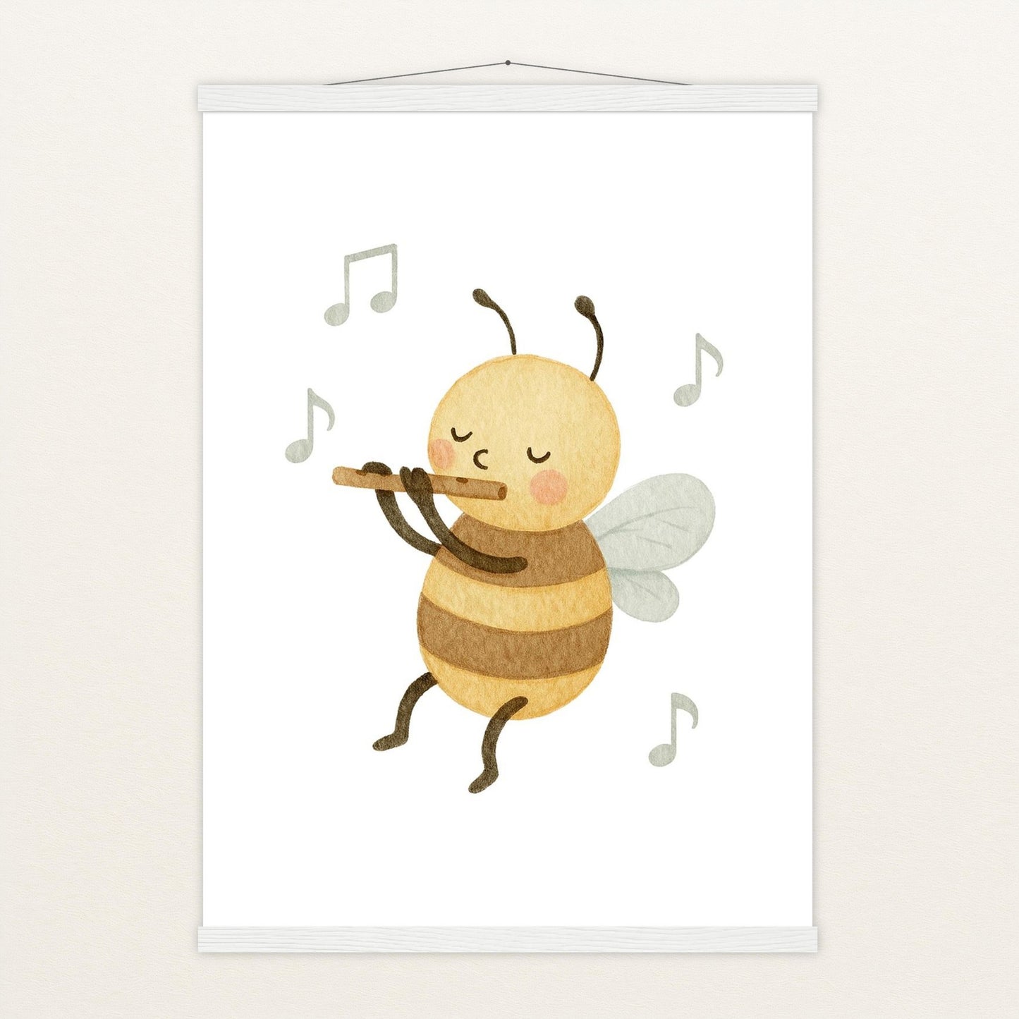 Bibi die Biene - Motiv: "Flöte" Poster mit Leisten von tinylearner