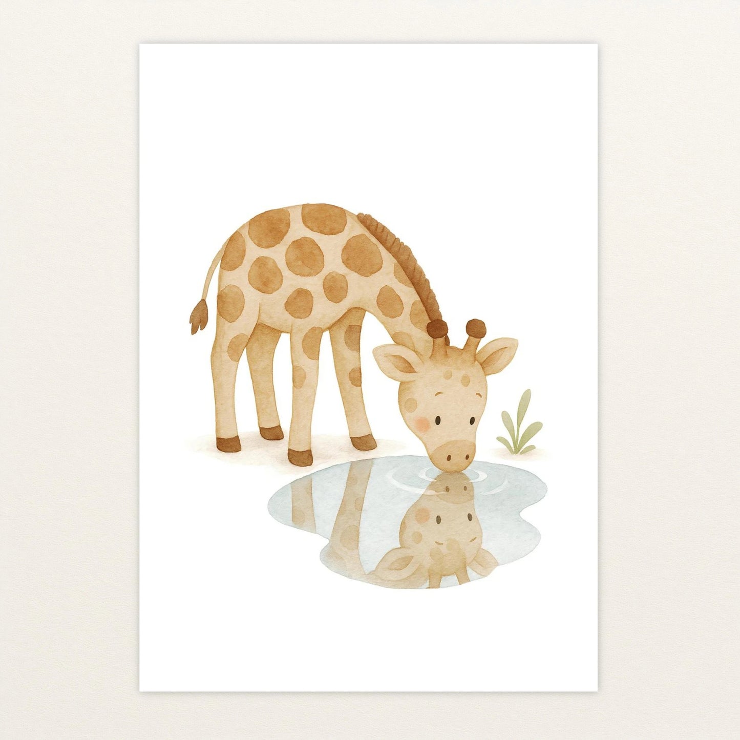 Greta die Giraffe - Motiv: "Trinken" Poster von tinylearner