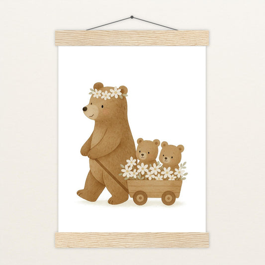 Balu der Bär - Motiv: "Bollerwagen" Poster mit Leisten von tinylearner