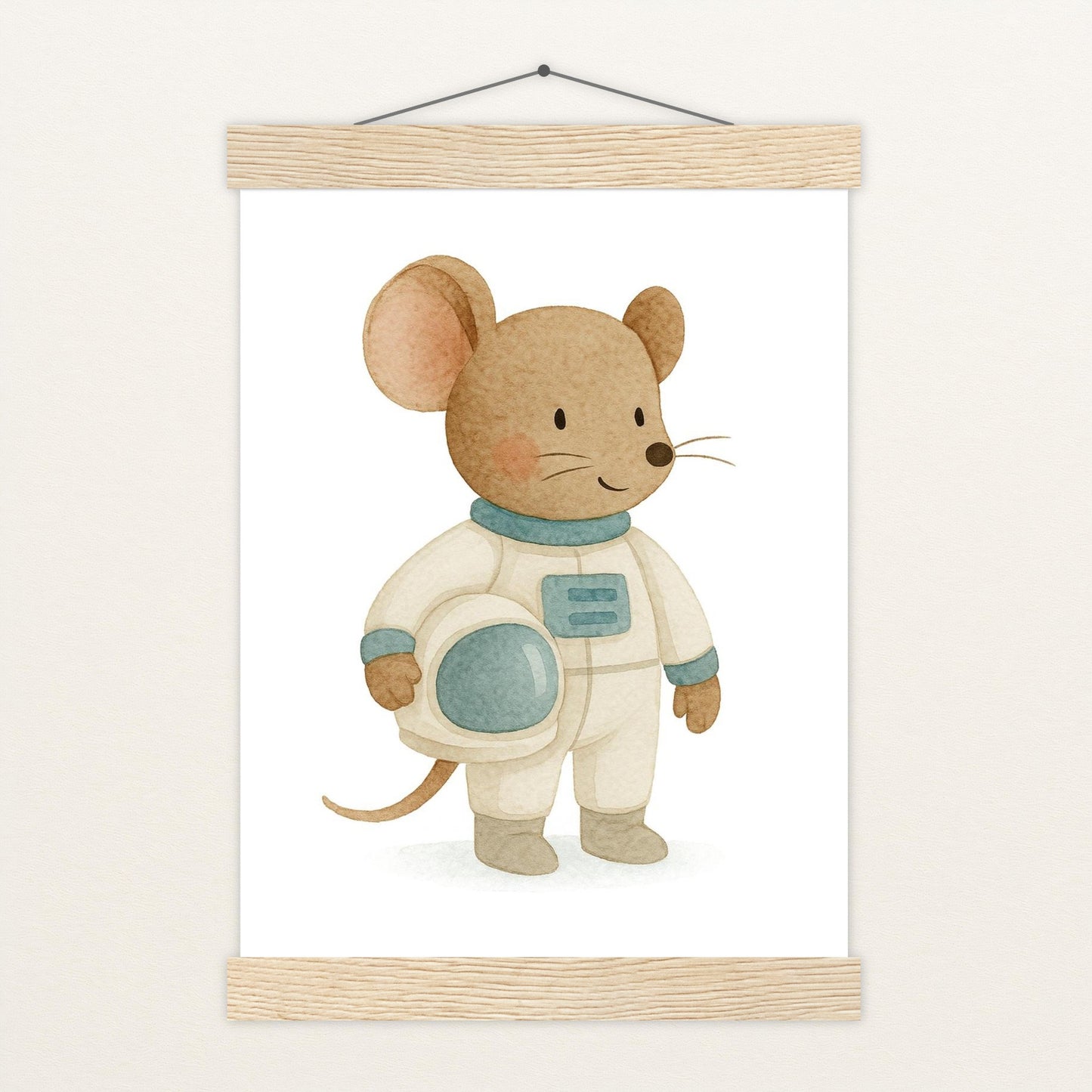 Mimi die Maus - Motiv: "Astronaut" Poster mit Leisten von tinylearner