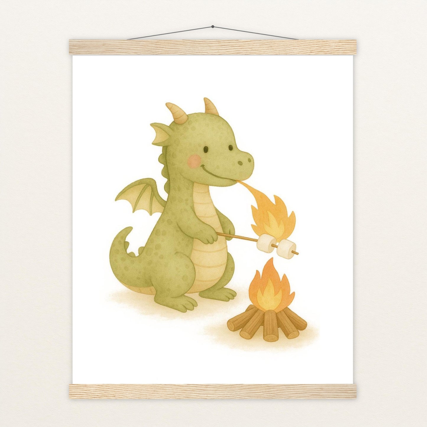 Drax der Drache - Motiv: "Marshmallows" Poster mit Leisten von tinylearner