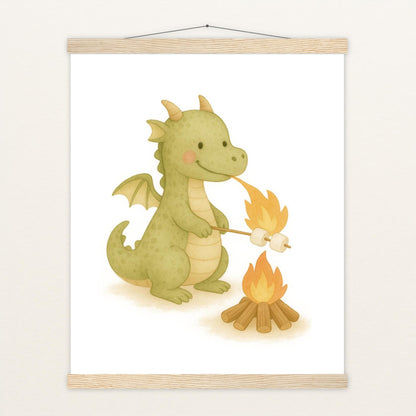 Drax der Drache - Motiv: "Marshmallows" Poster mit Leisten von tinylearner