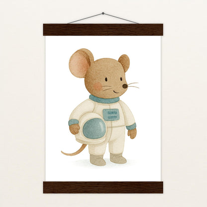 Mimi die Maus - Motiv: "Astronaut" Poster mit Leisten von tinylearner