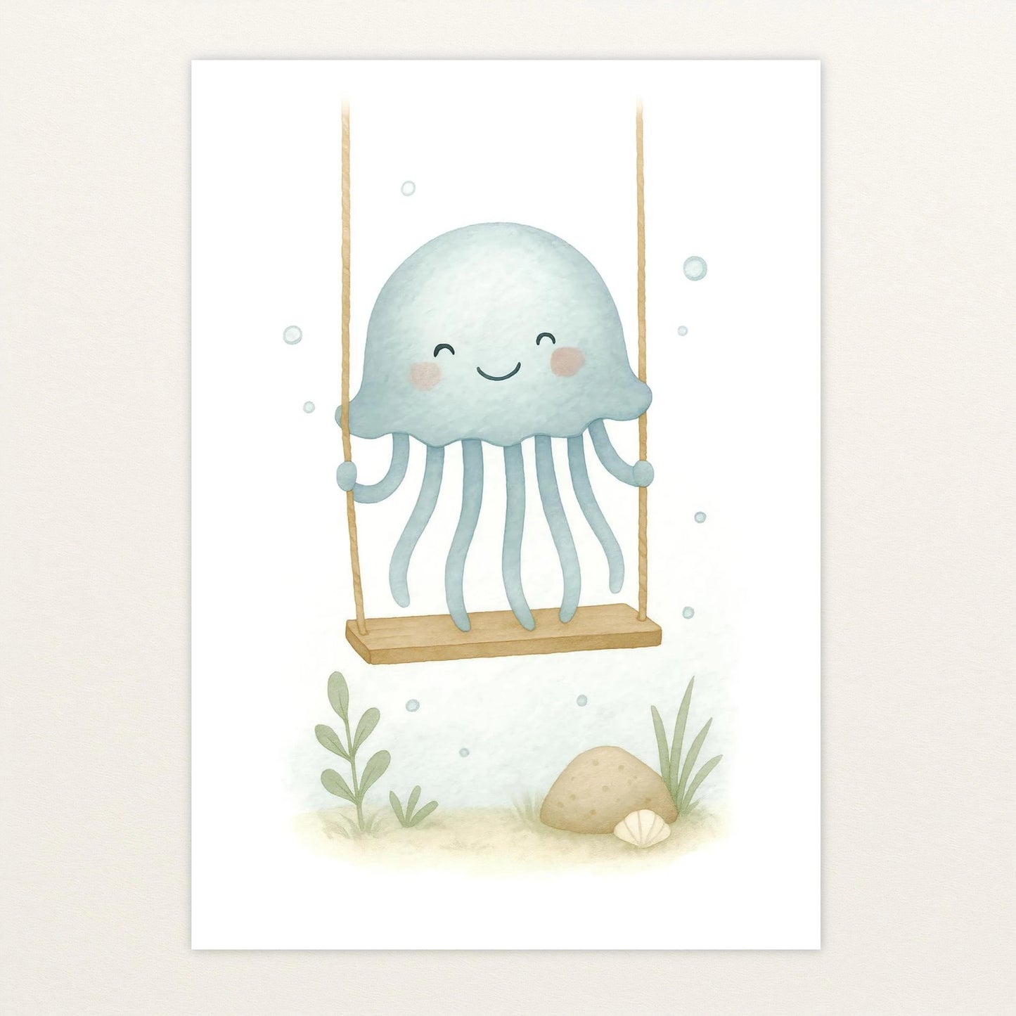 Quinn die Qualle - Motiv: "Schaukel" Poster von tinylearner