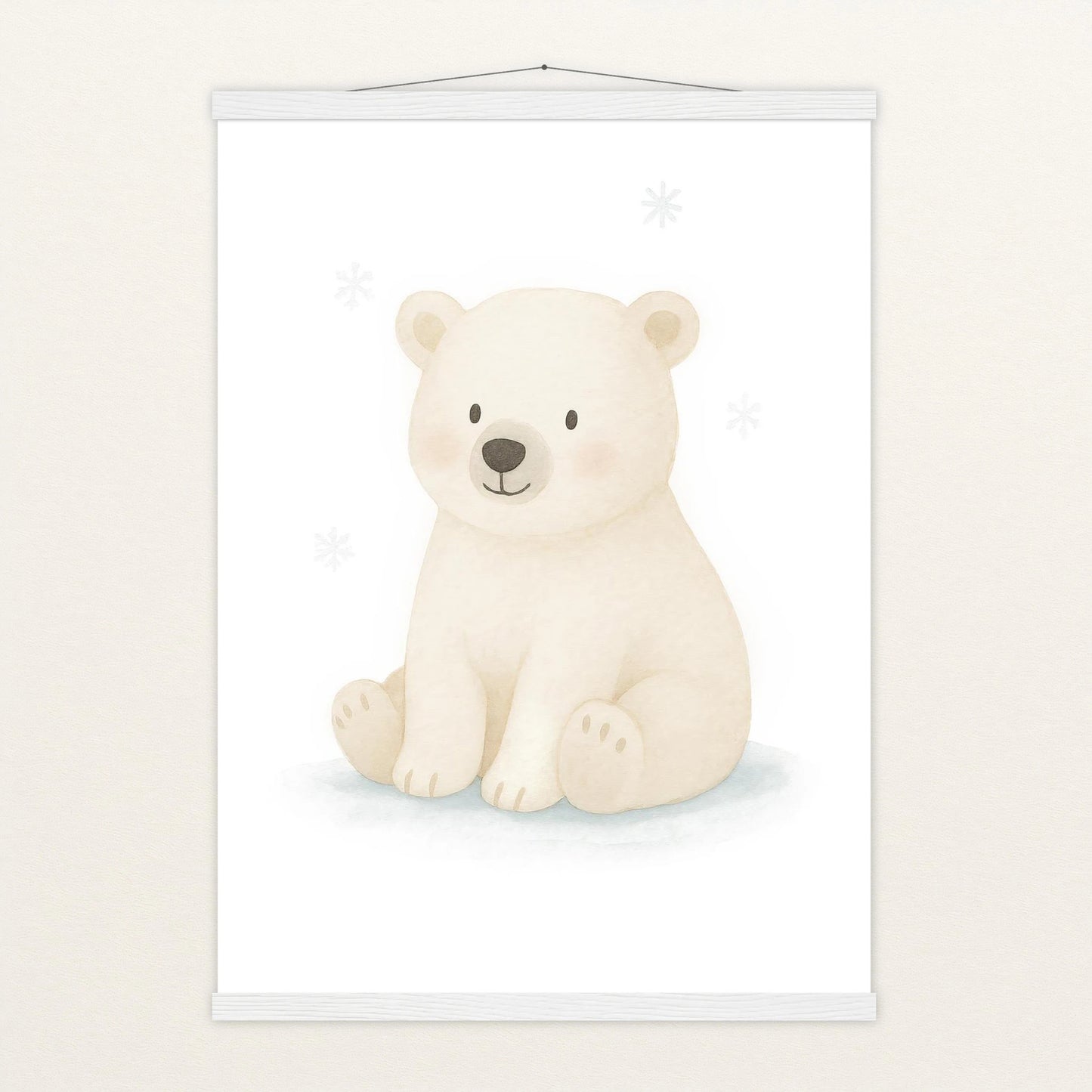 Pummel der Polarbär Poster mit Leisten von tinylearner