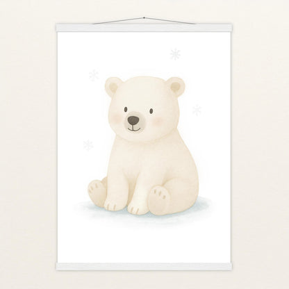 Pummel der Polarbär Poster mit Leisten von tinylearner