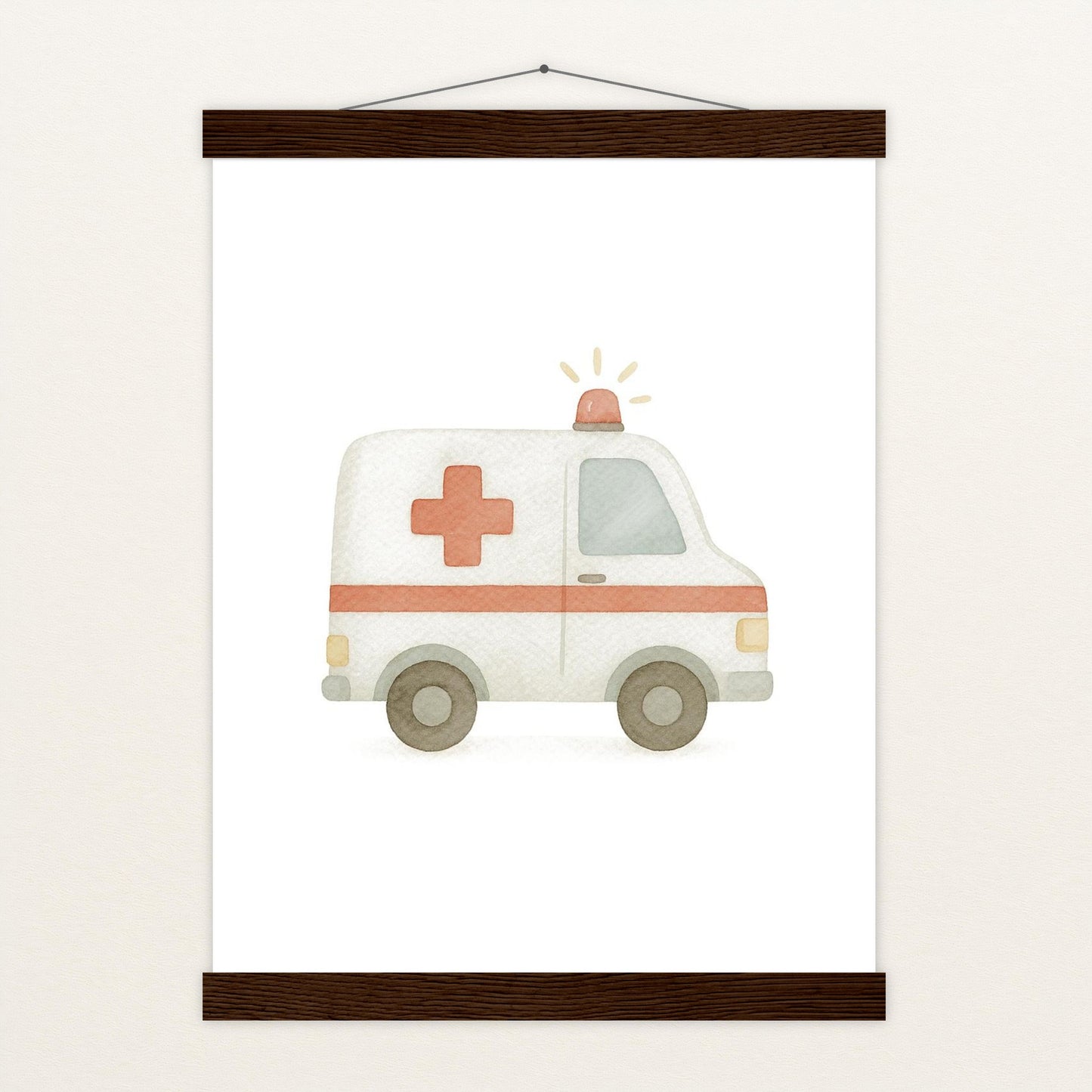 Krankenwagen Poster mit Leisten von tinylearner