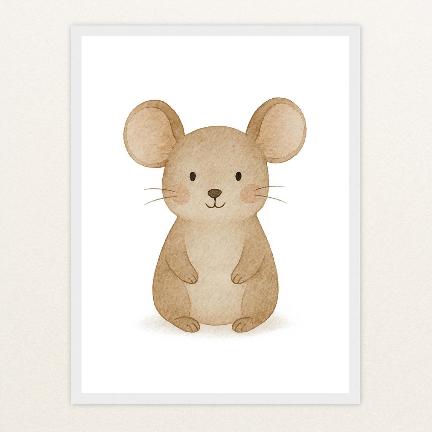 Mimi die Maus Poster mit Holzrahmen von tinylearner