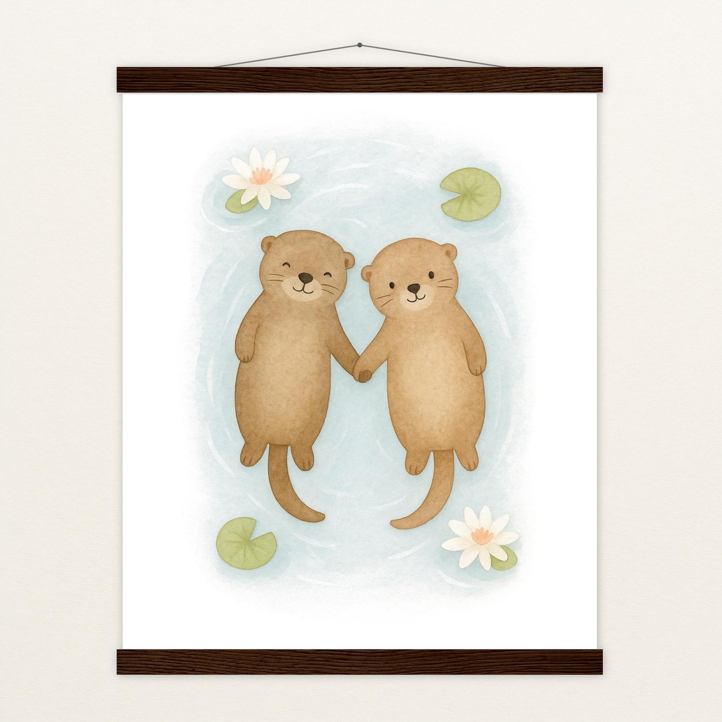 Otti der Otter Poster mit Leisten von tinylearner