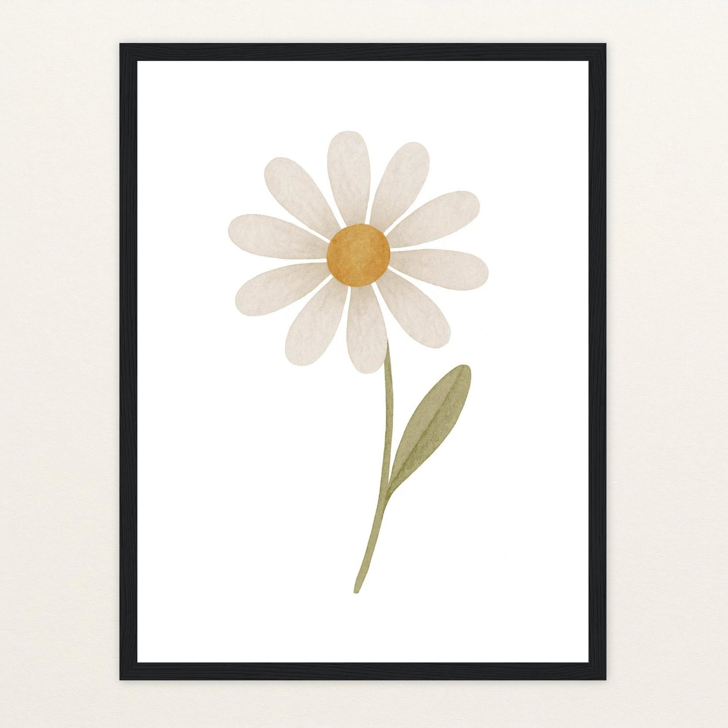 Gänseblümchen Poster mit Holzrahmen von tinylearner