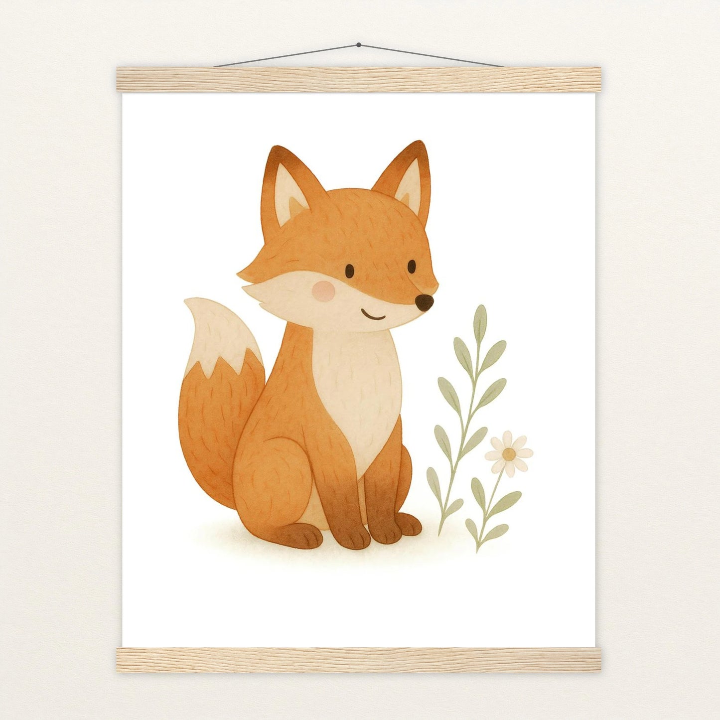 Finnegan der Fuchs Poster mit Leisten von tinylearner