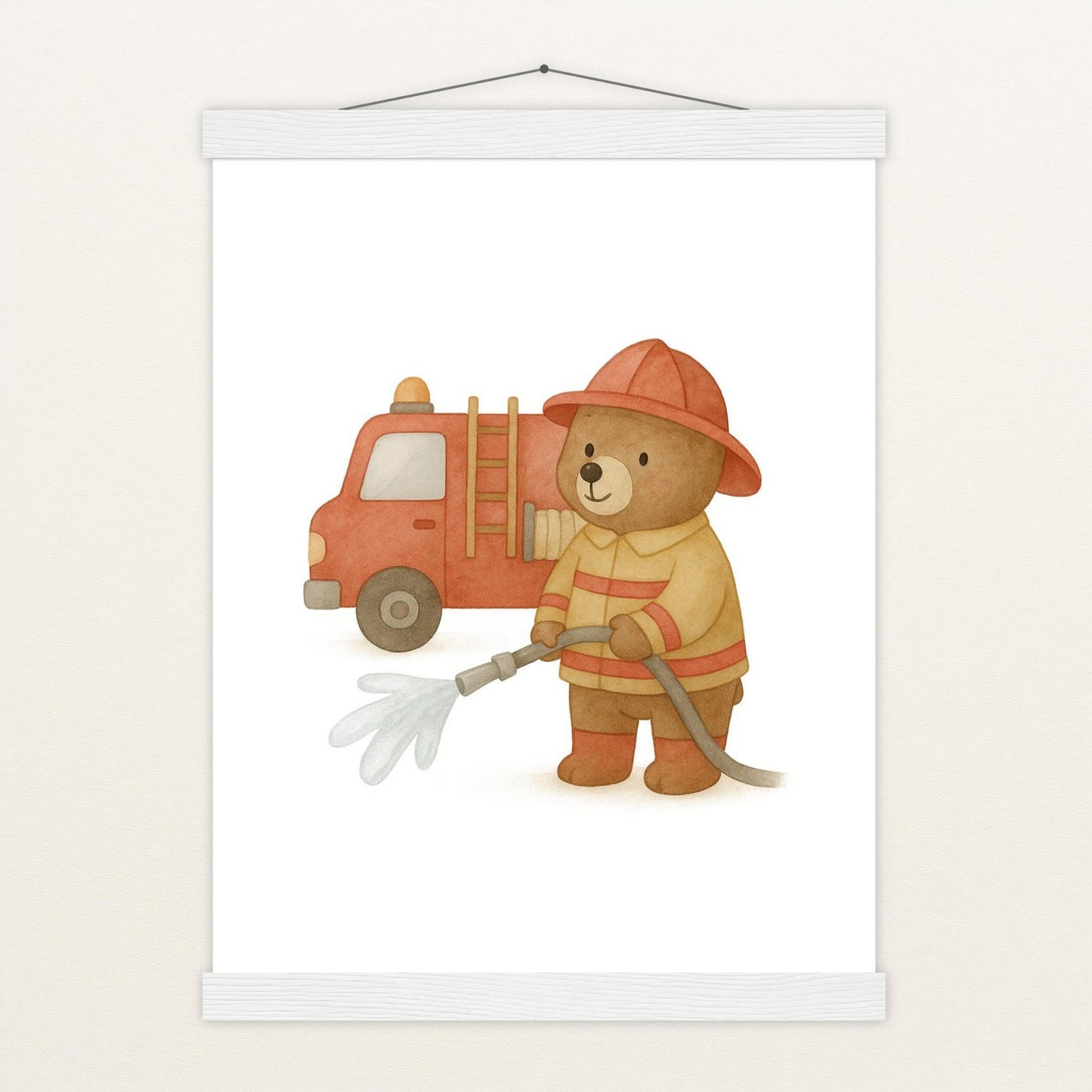 Balu der Bär - Motiv: "Feuerwehr" Poster mit Leisten von tinylearner