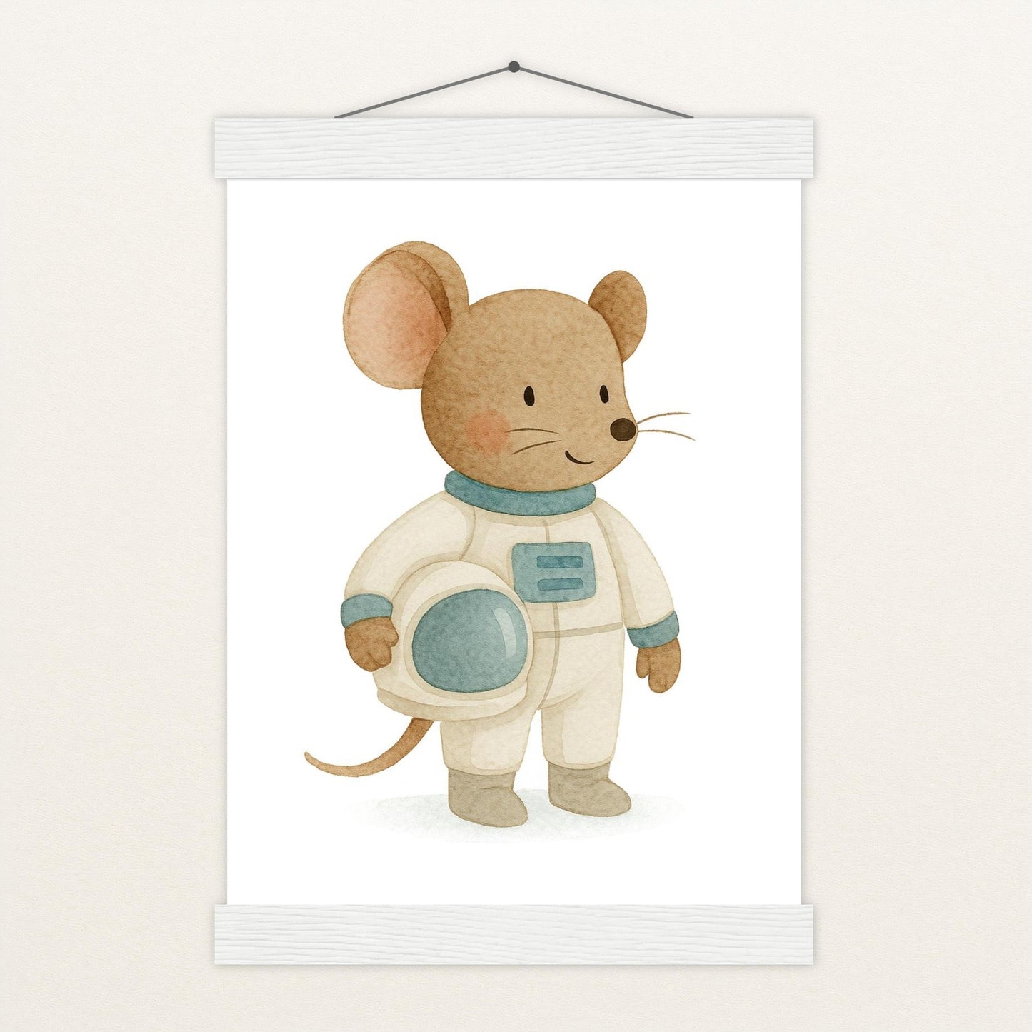 Mimi die Maus - Motiv: "Astronaut" Poster mit Leisten von tinylearner