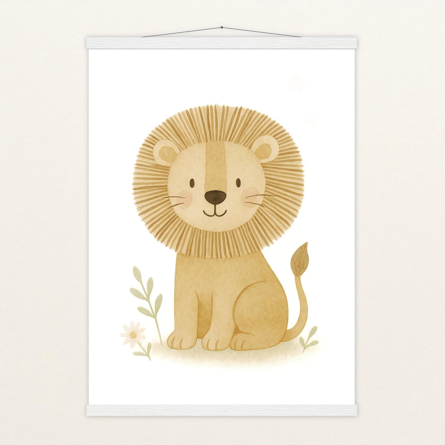 Leo der Löwe Poster mit Leisten von tinylearner