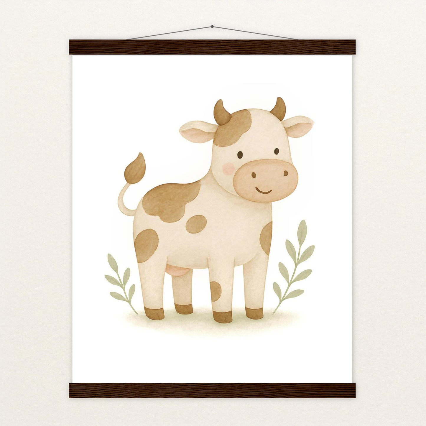 Klara die Kuh Poster mit Leisten von tinylearner