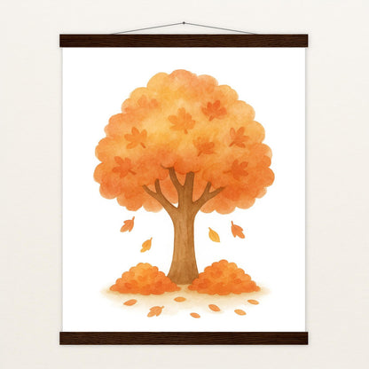 Ahornbaum Poster mit Leisten von tinylearner