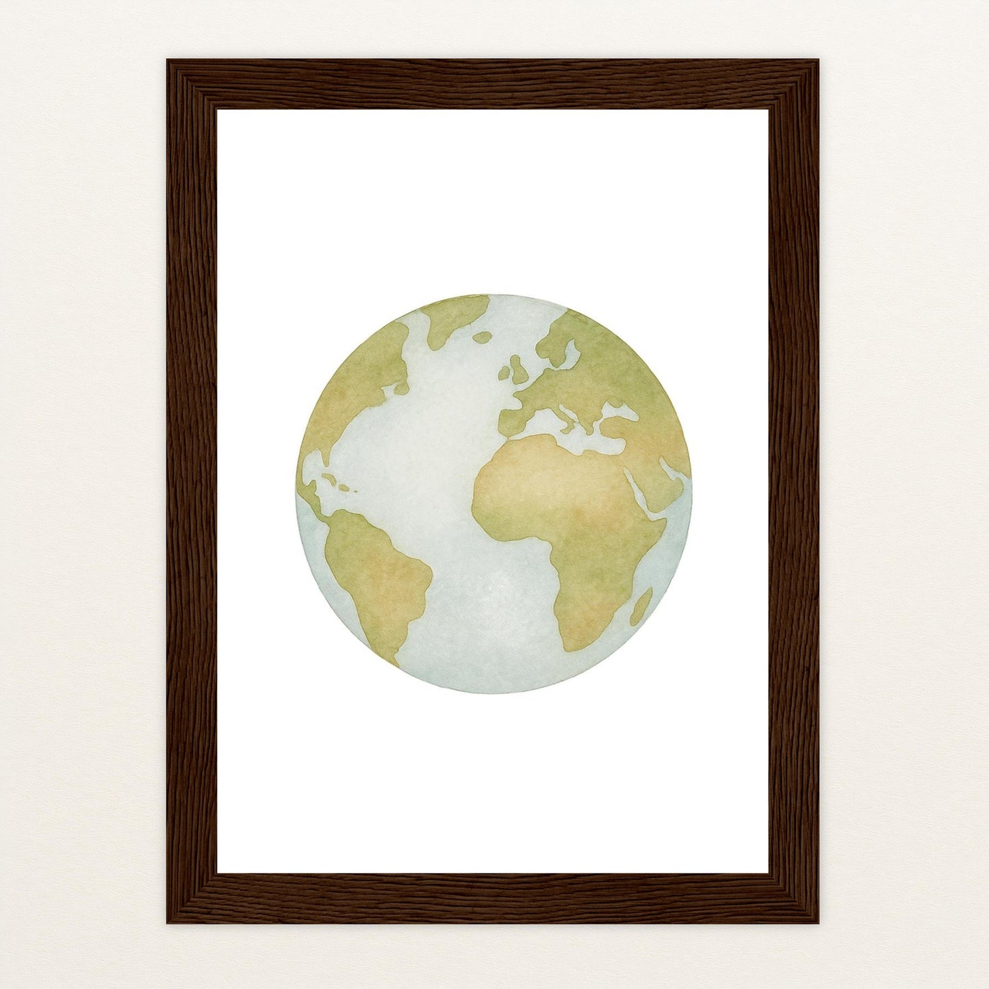 Erde Poster mit Holzrahmen von tinylearner