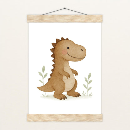 Dinosaurier T-Rex Poster mit Leisten von tinylearner