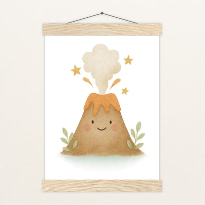 Vulkan Poster mit Leisten von tinylearner