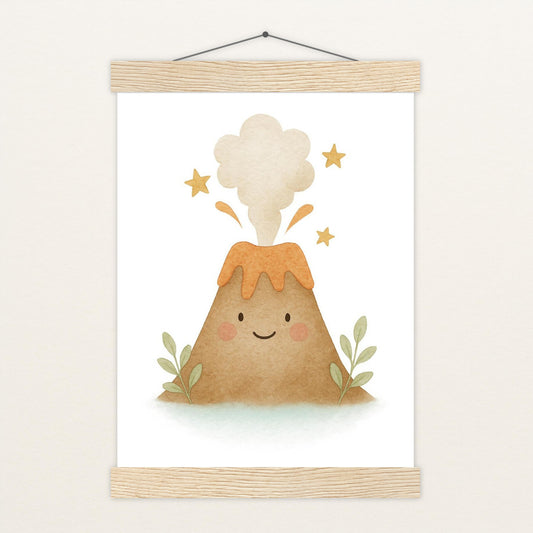 Vulkan Poster mit Leisten von tinylearner