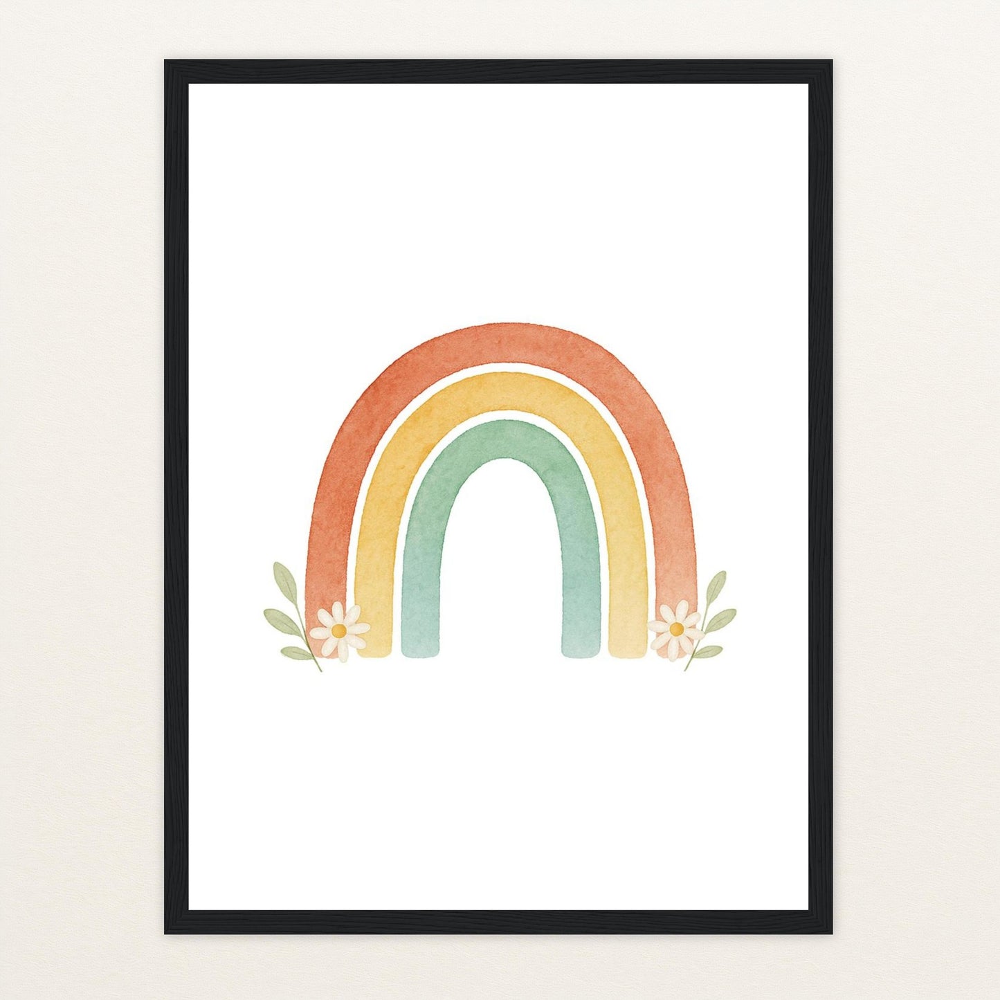 Regenbogen Poster mit Holzrahmen von tinylearner
