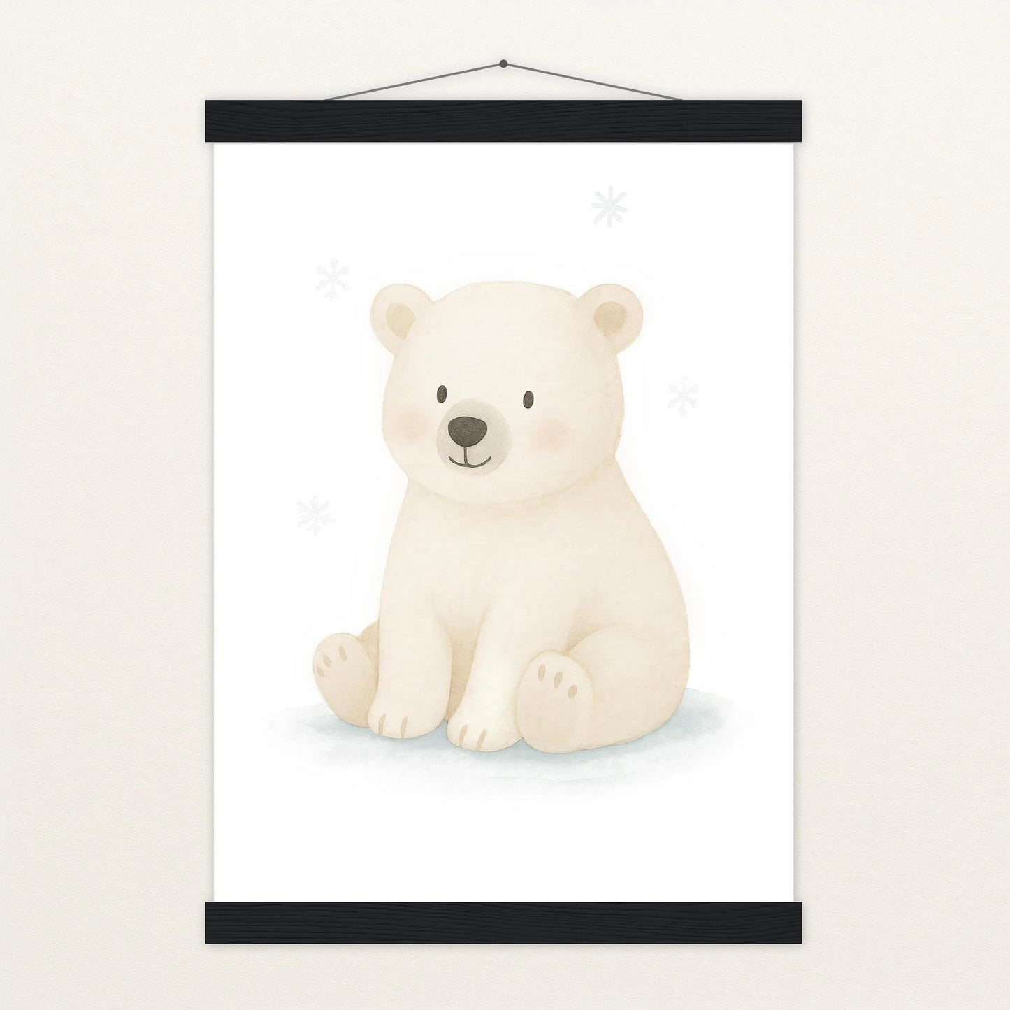 Pummel der Polarbär Poster mit Leisten von tinylearner