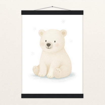 Pummel der Polarbär Poster mit Leisten von tinylearner