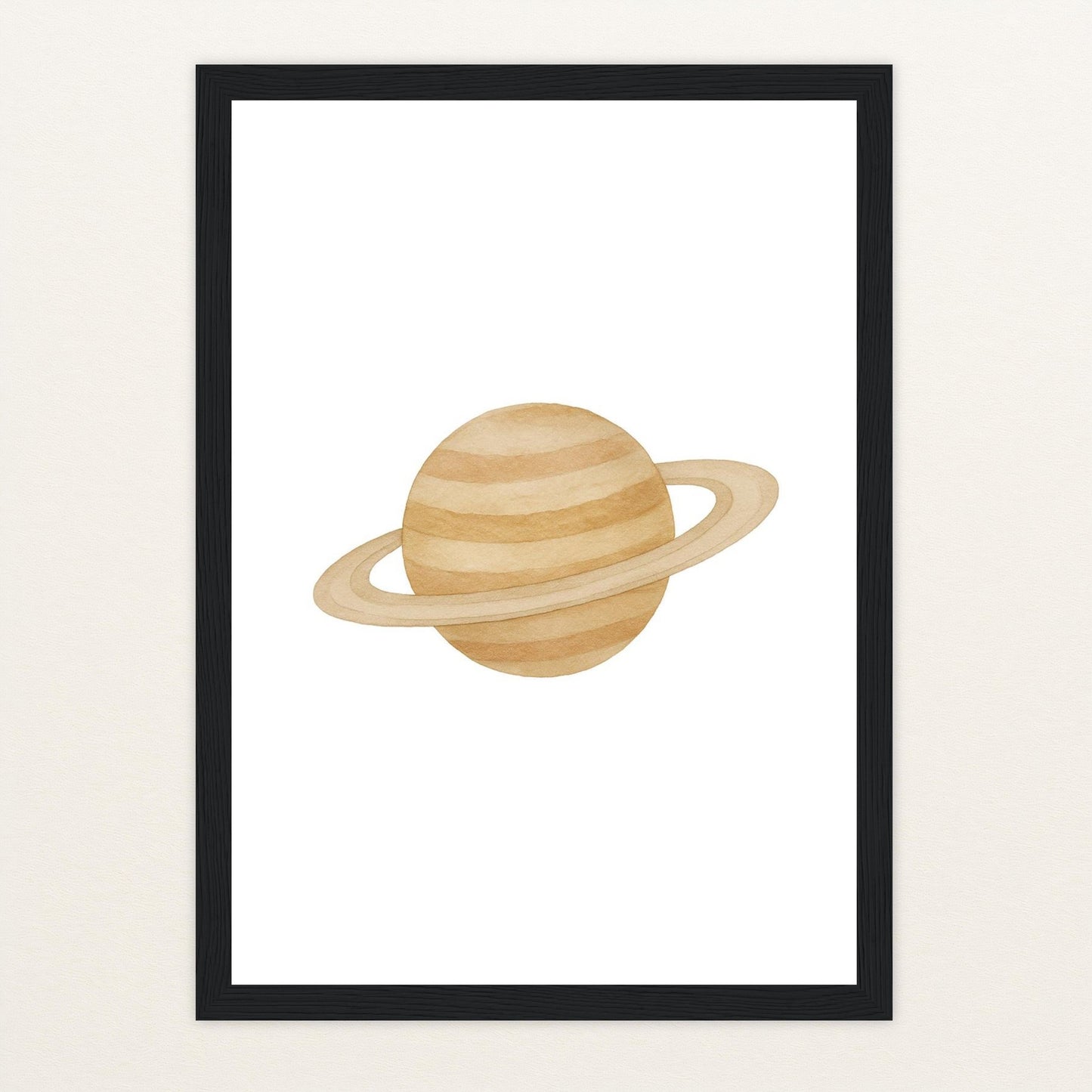 Saturn Poster mit Holzrahmen von tinylearner