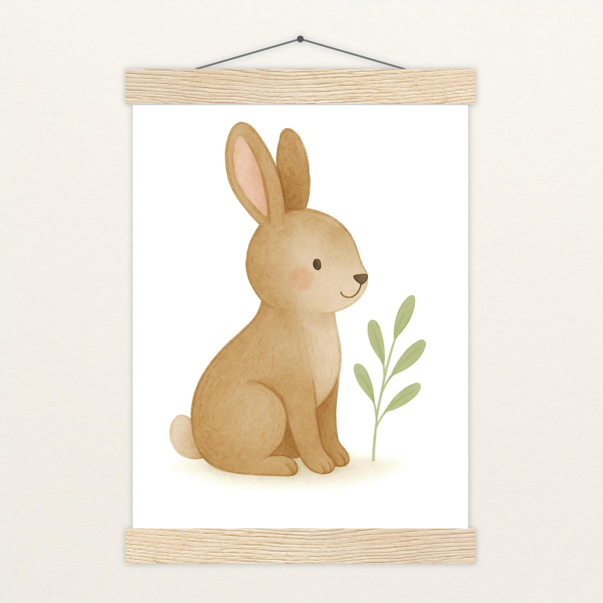 Holly der Hase Poster mit Leisten von tinylearner