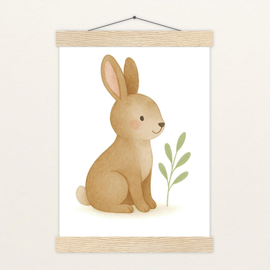 Holly der Hase Poster mit Leisten von tinylearner