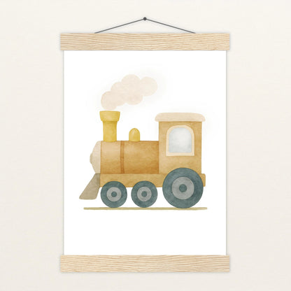 Lokomotive Poster mit Leisten von tinylearner