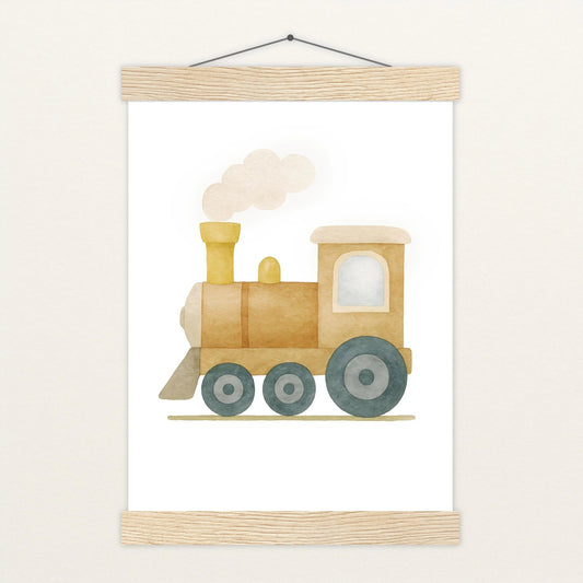 Lokomotive Poster mit Leisten von tinylearner