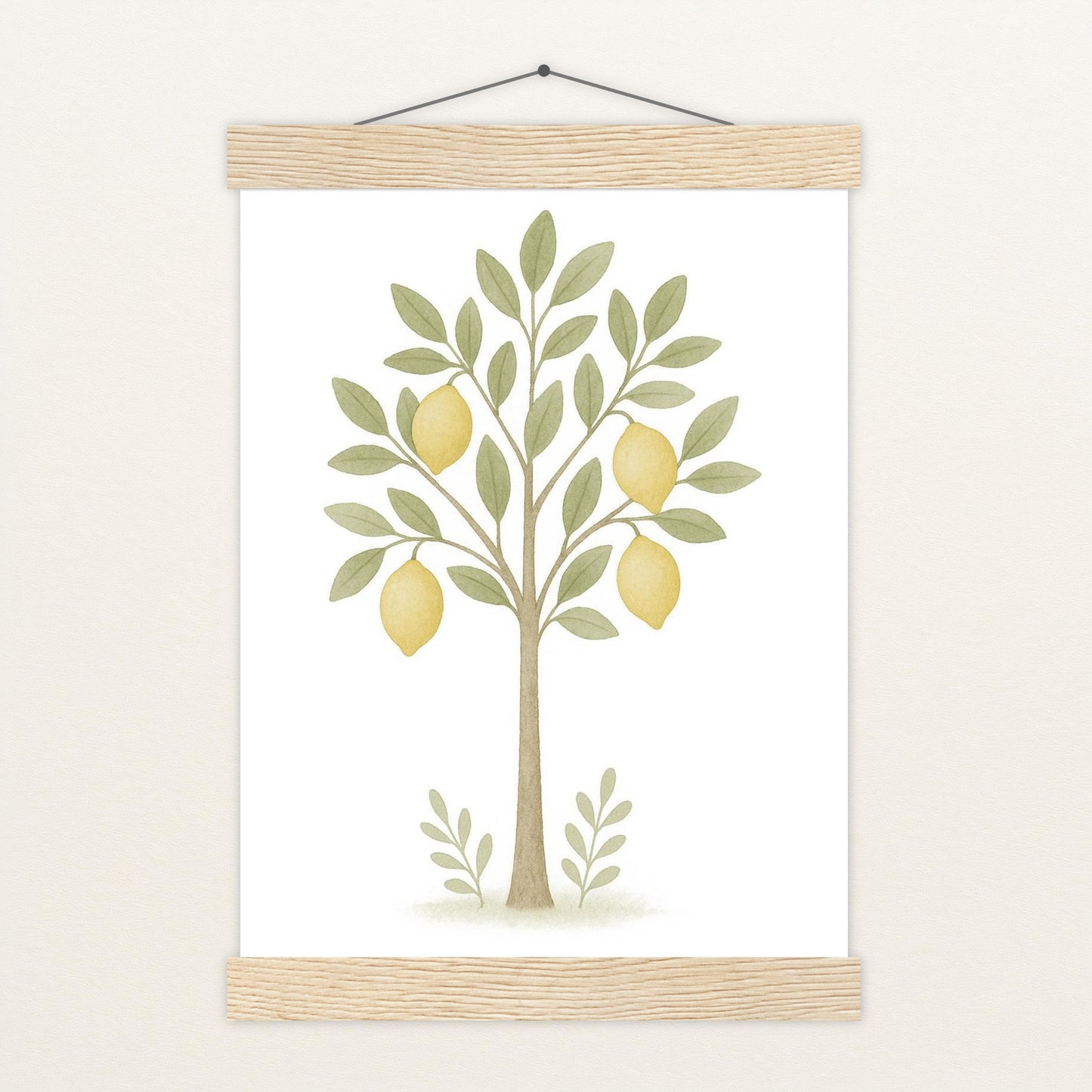 Zitronenbaum Poster mit Leisten von tinylearner