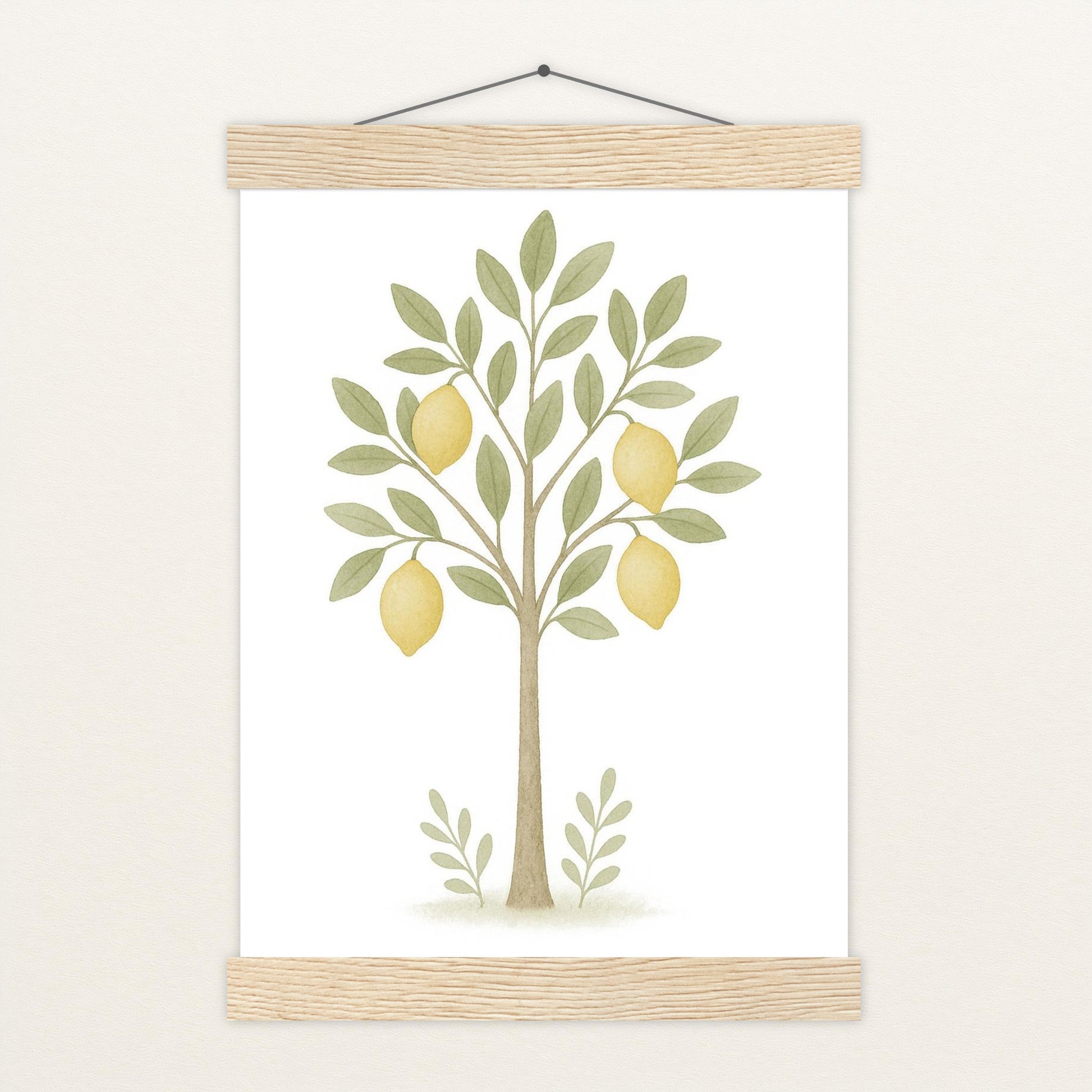 Zitronenbaum Poster mit Leisten von tinylearner