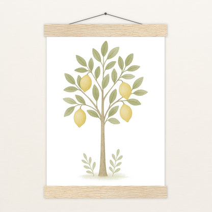 Zitronenbaum Poster mit Leisten von tinylearner