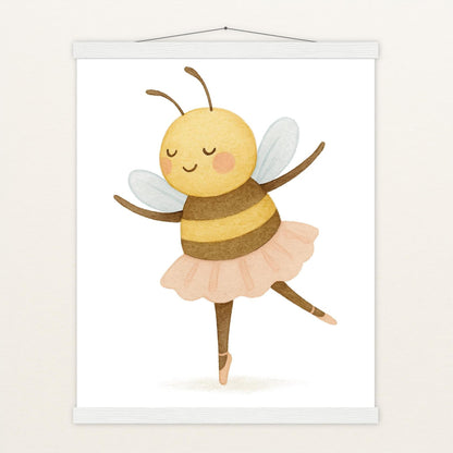 Bibi die Biene - Motiv: "Ballett" Poster mit Leisten von tinylearner
