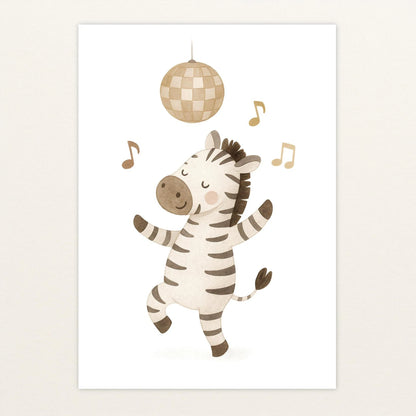 Zinni das Zebra - Motiv: "Tanzen" Poster von tinylearner