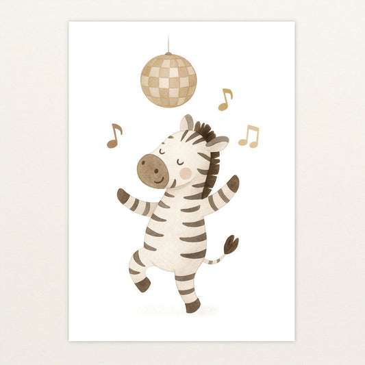 Zinni das Zebra - Motiv: "Tanzen" Poster von tinylearner