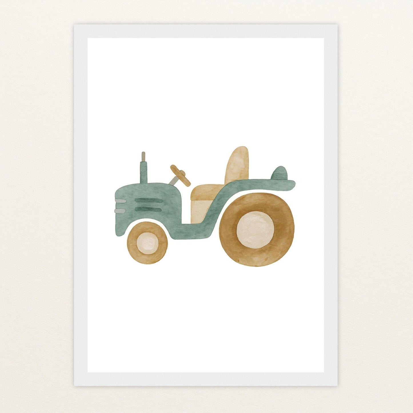 Traktor Poster mit Holzrahmen von tinylearner