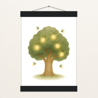 Leuchtbaum Poster mit Leisten von tinylearner