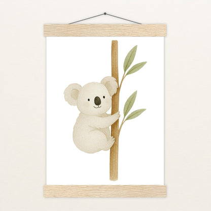 Kori der Koala Poster mit Leisten von tinylearner