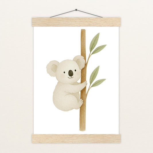 Kori der Koala Poster mit Leisten von tinylearner