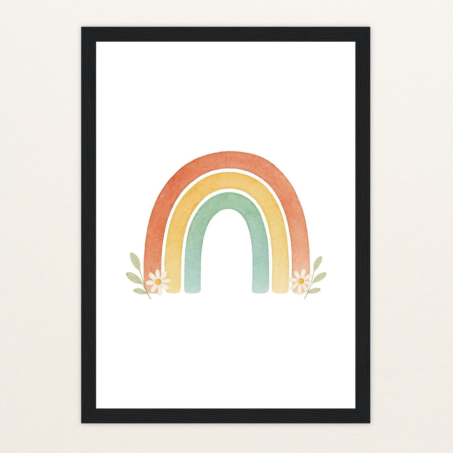Regenbogen Poster mit Holzrahmen von tinylearner