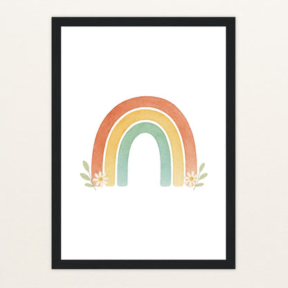 Regenbogen Poster mit Holzrahmen von tinylearner
